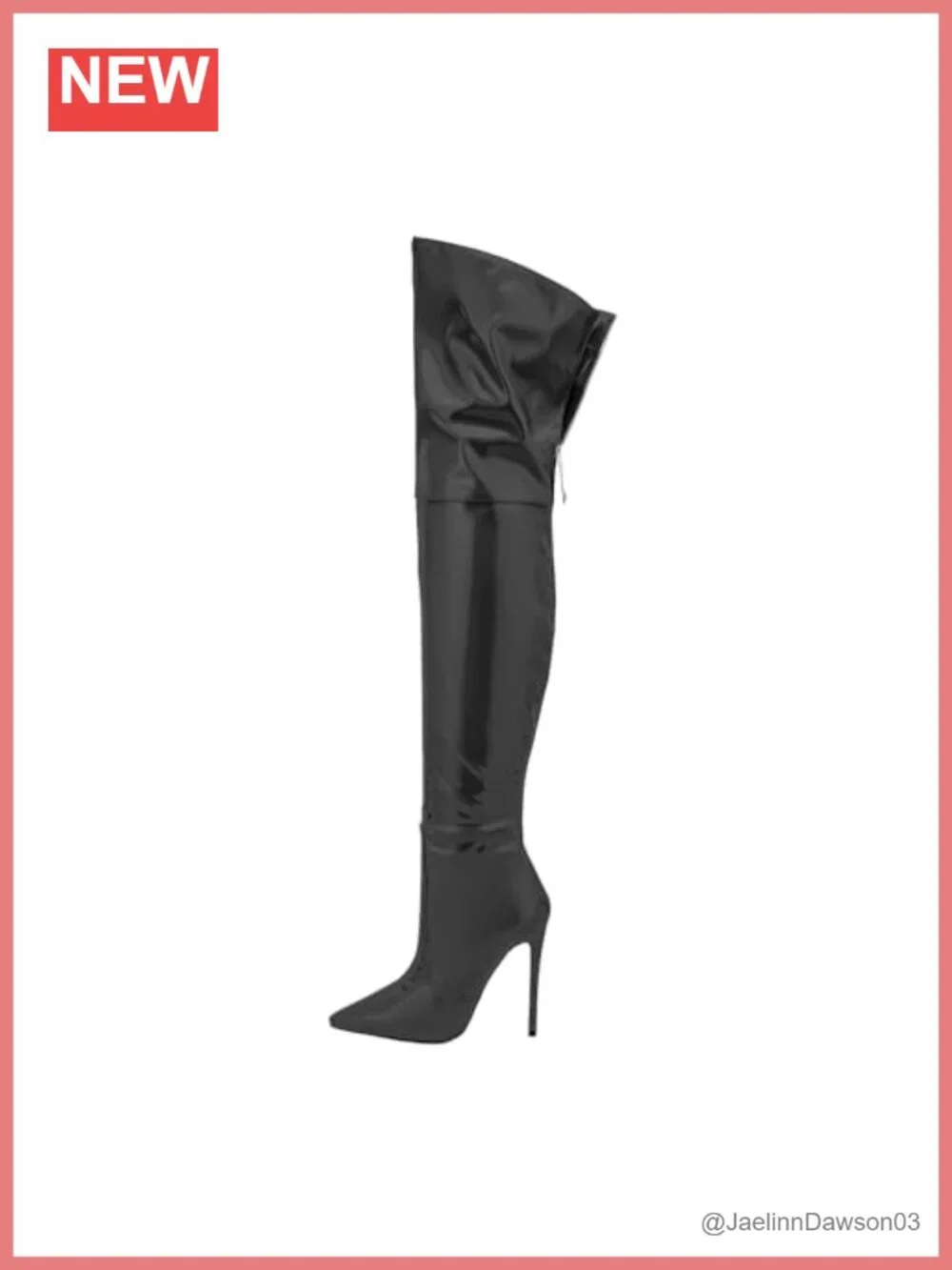 Over the Knee High Heel Boots Pointed Toe Back Zipper Stiletto Heel